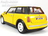2001 Mini Cooper Mini Hatch w/ Moonroof - YELLOW - 1/18 Diecast Metal Model by Smart Toys