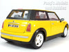 2001 Mini Cooper Mini Hatch w/ Moonroof - YELLOW - 1/18 Diecast Metal Model by Smart Toys