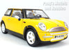 2001 Mini Cooper Mini Hatch w/ Moonroof - YELLOW - 1/18 Diecast Metal Model by Smart Toys