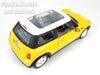 2001 Mini Cooper Mini Hatch w/ Moonroof - YELLOW - 1/18 Diecast Metal Model by Smart Toys