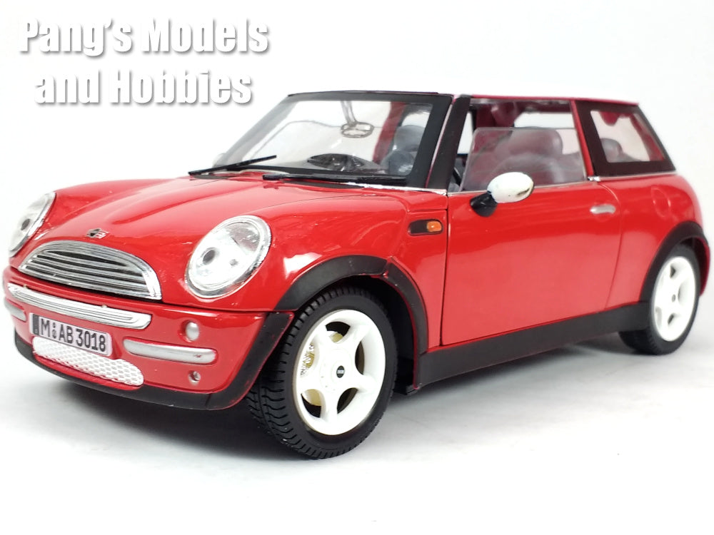 2001 Mini Cooper Mini Hatch w/ Moonroof - RED - 1/18 Diecast Metal Model by Smart Toys