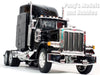 Peterbilt 379 Extended Cab Truck - BLACK - 1/32 Scale Diecast Metal and Plastic Model by Welly