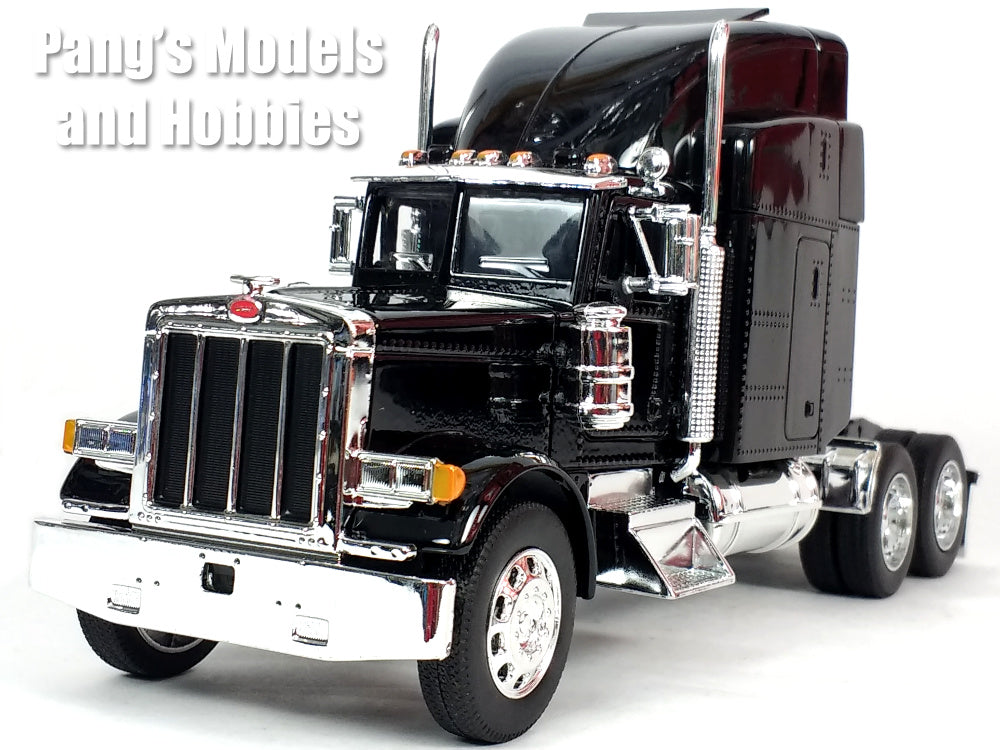 Peterbilt 379 Extended Cab Truck - BLACK - 1/32 Scale Diecast Metal and Plastic Model by Welly