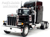 Peterbilt 379 Extended Cab Truck - BLACK - 1/32 Scale Diecast Metal and Plastic Model by Welly