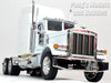 Peterbilt 379 Extended Cab Truck - WHITE - 1/32 Scale Diecast Metal and Plastic Model by Welly