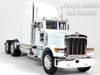 Peterbilt 379 Extended Cab Truck - WHITE - 1/32 Scale Diecast Metal and Plastic Model by Welly