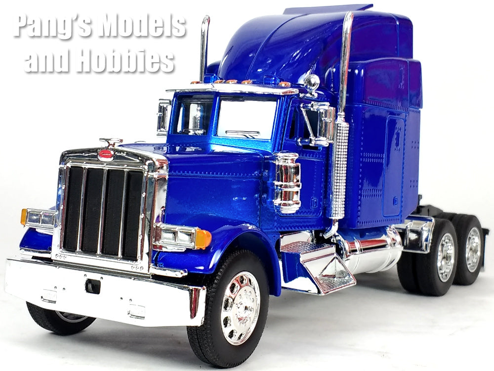 Peterbilt 379 Extended Cab Truck - BLUE - 1/32 Scale Diecast Metal and Plastic Model by Welly