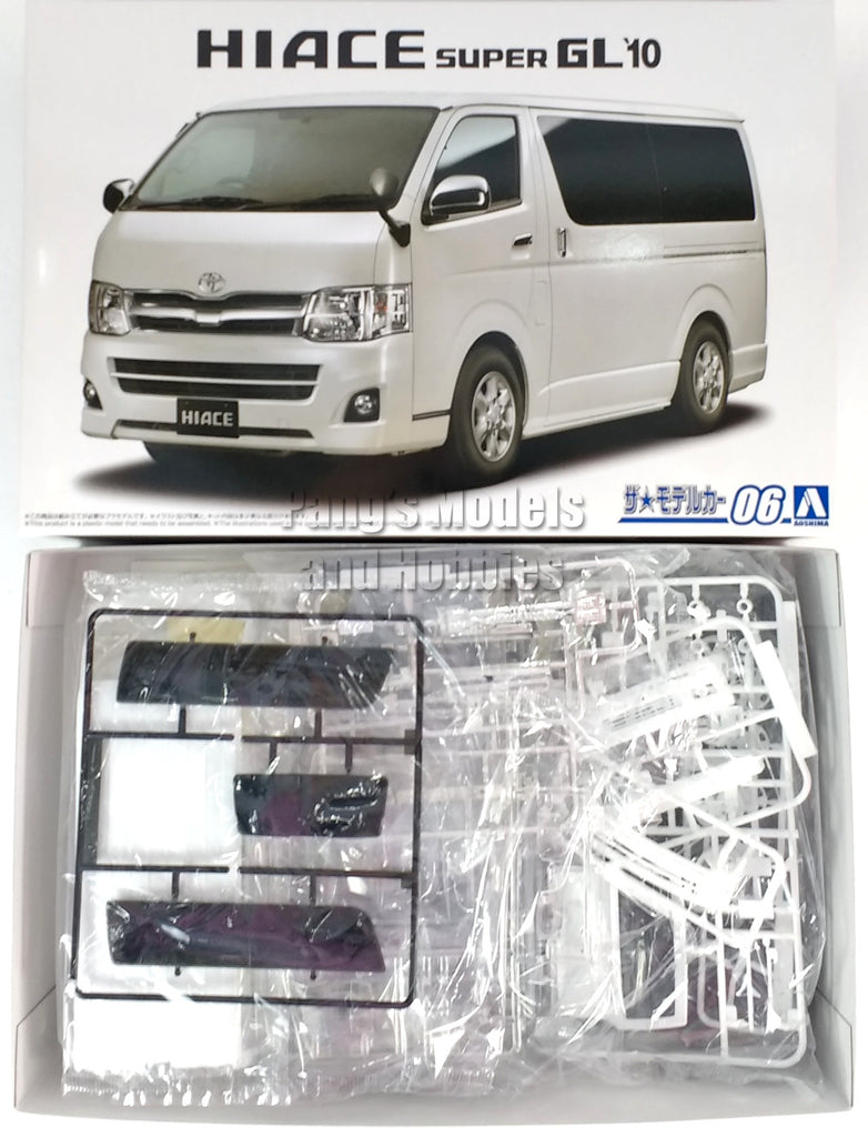 2010 Toyota Hiace Super GL 1/24 Scale Plastic Model Kit (Assembly Required) by Aoshima