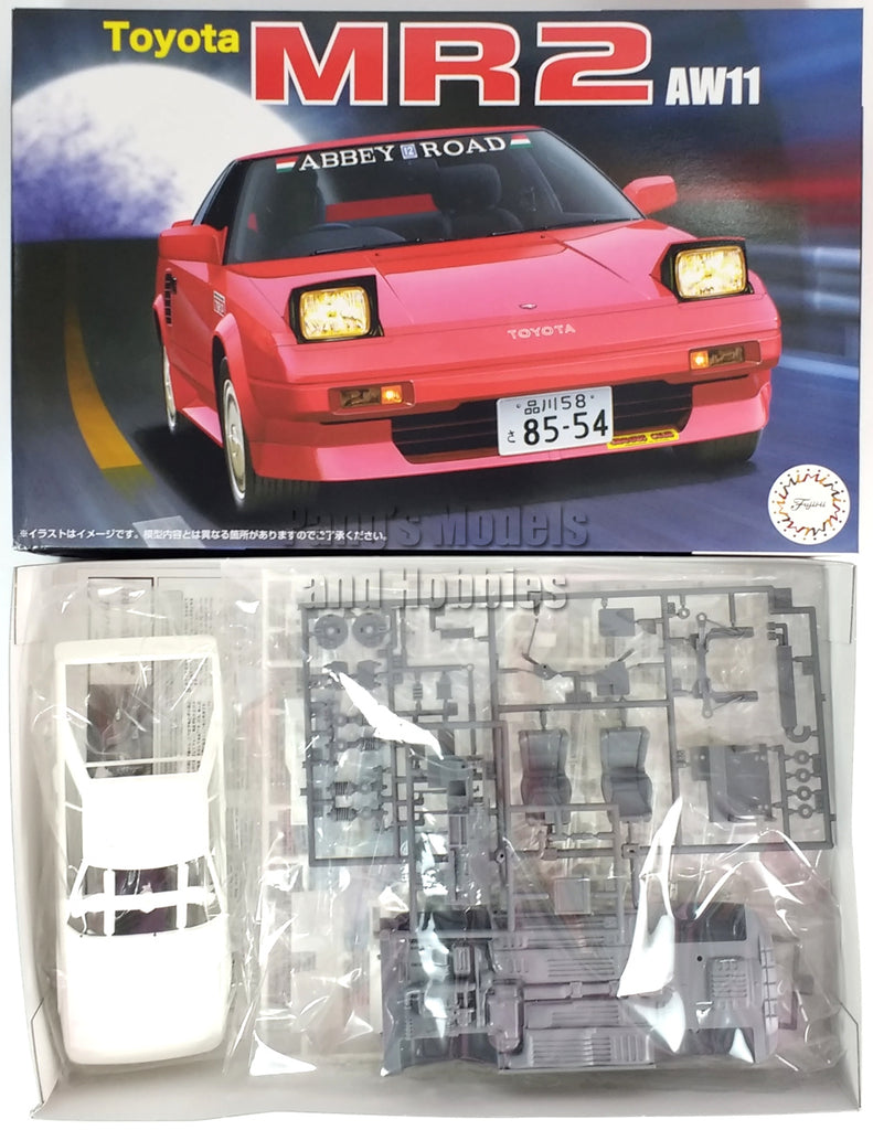 1984 Toyota MR2 AW11 1/24 Scale Plastic Model Kit (Assembly Required) by Fujimi