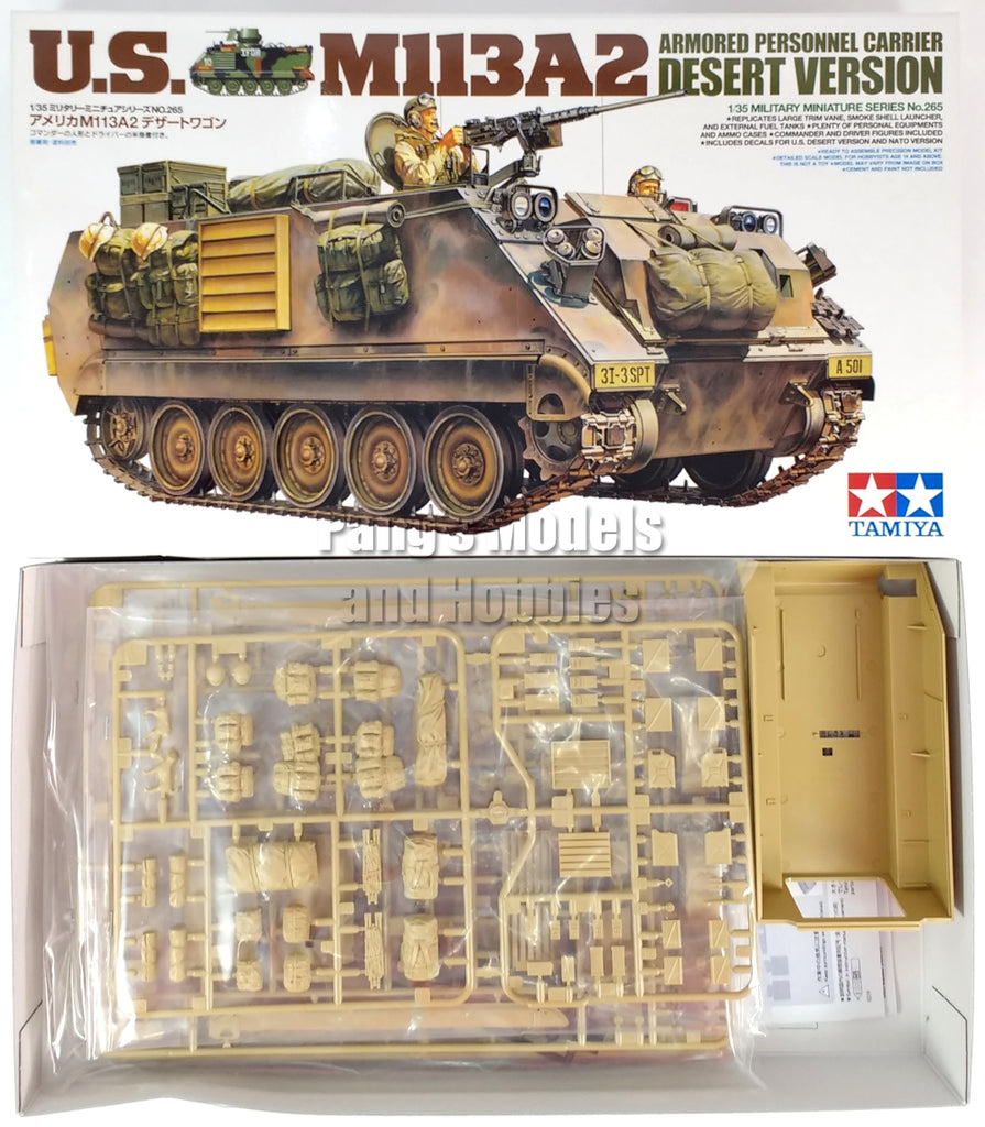 M113 M113A2 Armored Personnel Carrier APC US ARMY1/35 Scale Plastic Model Kit (Assembly Required) by Tamiya