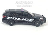 4.75 Inch 2023 Ford Explorer Police Interceptor - BLACK - 1/42 Scale Diecast Model by Welly