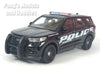 4.75 Inch 2023 Ford Explorer Police Interceptor - BLACK - 1/42 Scale Diecast Model by Welly