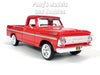 1969 Ford F-100 Pickup Truck - RED - 1/24 Diecast Metal Model by SHOWCASTS w/ BOX