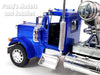Peterbilt 379 Cement Concrete Mixer Truck - BLUE - 1/32 Scale Diecast Metal and Plastic Model by Welly