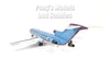 Boeing 727 727-200 Braniff International - GRAY - 1/200 Scale Diecast Model by Inflight 200
