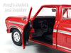 1977 Ford F-150 Customs Pickup Truck - RED - 1/24 Diecast Metal Model by Showcasts - Motormax