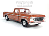 1977 Ford F-150 Customs Pickup Truck - BROWN - 1/24 Diecast Metal Model by Showcasts - Motormax