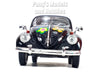 1967 Volkswagen VW Classic Beetle -  Black Flowers - 1/24 Scale Diecast Metal Model by Kinsmart
