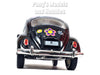 1967 Volkswagen VW Classic Beetle -  Black Flowers - 1/24 Scale Diecast Metal Model by Kinsmart