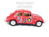 1967 Volkswagen VW Classic Beetle -  Red Flowers - 1/24 Scale Diecast Metal Model by Kinsmart (Copy)