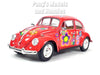 1967 Volkswagen VW Classic Beetle -  Red Flowers - 1/24 Scale Diecast Metal Model by Kinsmart (Copy)