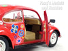 1967 Volkswagen VW Classic Beetle -  Red Flowers - 1/24 Scale Diecast Metal Model by Kinsmart (Copy)