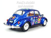 1967 Volkswagen VW Classic Beetle -  Blue Flowers - 1/24 Scale Diecast Metal Model by Kinsmart (Copy)