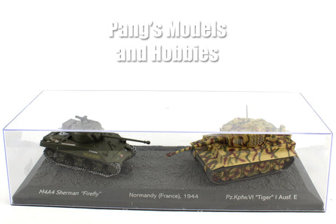 M4 Sherman Firefly vs Tiger I SET of 2 - Normandy 1944 1/72 Scale Diecast Model by Salvat