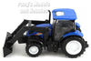 4 Inch New Holland Tractor T6 with Loader 1/48 Scale Diecast & Plastic Model by Newray