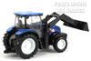 4 Inch New Holland Tractor T6 with Loader 1/48 Scale Diecast & Plastic Model by Newray