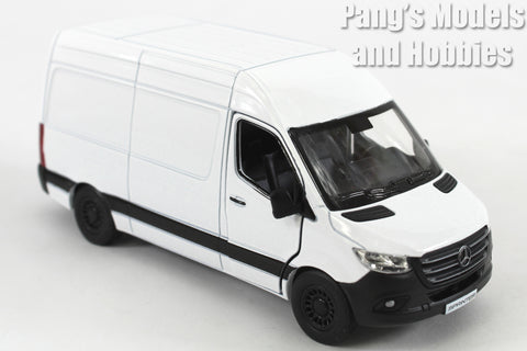 5 inch Mercedes Benz Sprinter Delivery Van - 1/48 Scale Diecast Model - White