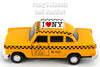 4.5 Inch I Love New York Yellow Taxi Cab 1/32 Scale Diecast Metal Model by Kinsmart