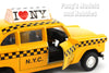 4.5 Inch I Love New York Yellow Taxi Cab 1/32 Scale Diecast Metal Model by Kinsmart