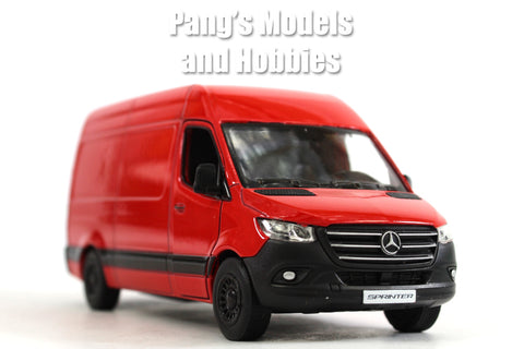 5 inch Mercedes Benz Sprinter Delivery Van - 1/48 Scale Diecast Model - Red