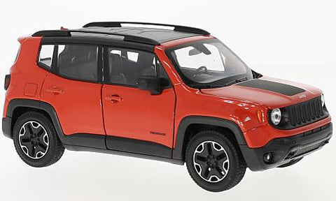 2017 Jeep Renegade Trailhawk - ORANGE - 1/24 Scale Diecast Metal Model by Welly