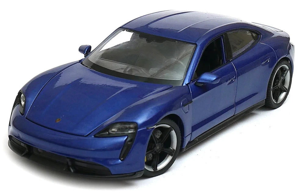 2020 Porsche Taycan Turbo S - Blue - 1/24 Scale Diecast Model by Welly