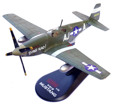 P-51 P-51B Mustang "Ding Hao!" Medal of Honor recipient and 12-victory ace Maj. James Howard, Commander, 356th Fighter Squadron, 354th Fighter Group, USAAF, 1944 1/72 Scale Diecast Metal Model by Legion