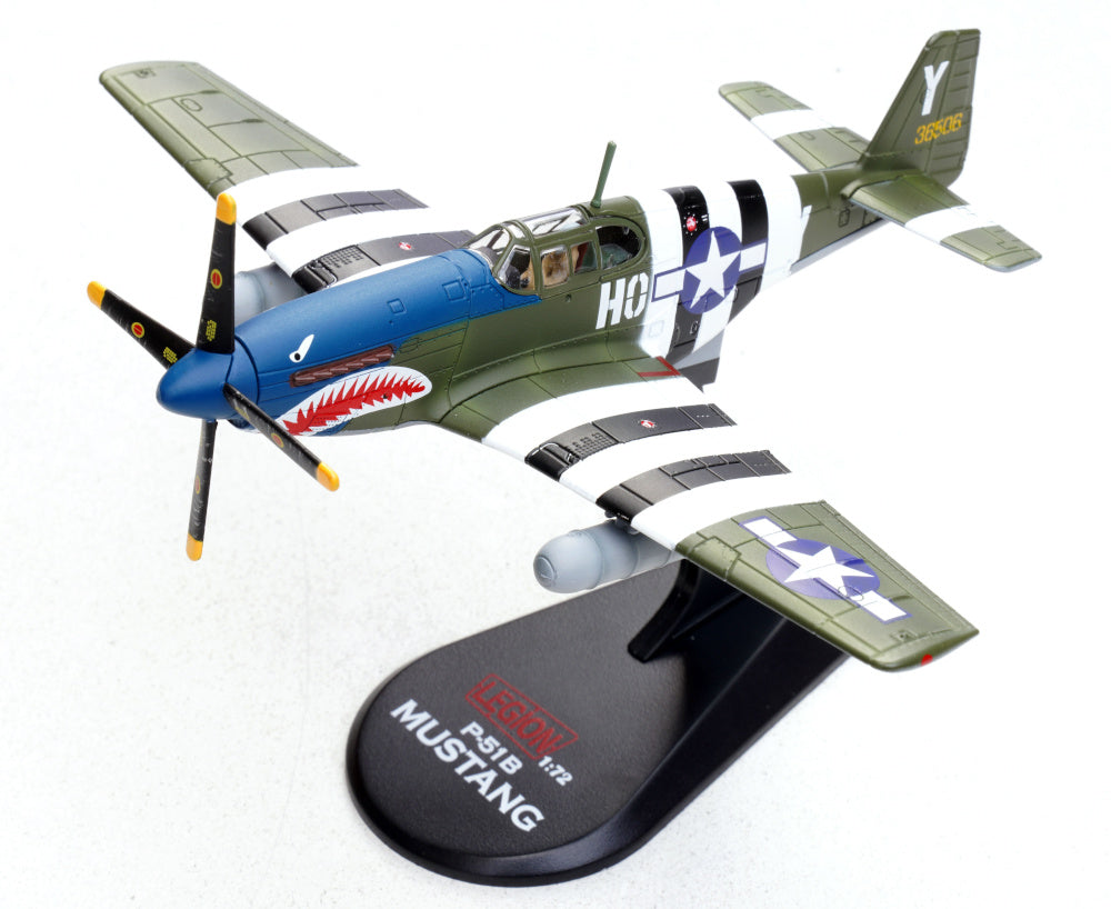 P-51 P-51B Mustang - John Bennett, 487th Fighter Squadron, 352nd Fighter Group "Blue-Nosed Bastards of Bodney," USAAF, RAF Bodney, England, 1944 1/72 Scale Diecast Metal Model by Legion (Copy)