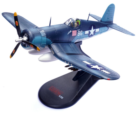 Vought F4U Corsair – "Lucybelle" 28-victory ace Maj. Gregory "Pappy" Boyington, Commanding Officer of Marine Fighter Squadron 214 VMF-214 "Black Sheep," Vella Lavella (Solomon Islands), November 1943 1/72 Scale Diecast Metal Model by Legion