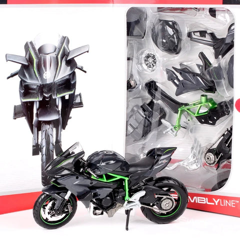 Kawasaki Ninja H2R 1/12 Scale Diecast Motorcycle Model Kit ASSEMBLY NEEDED by Maisto