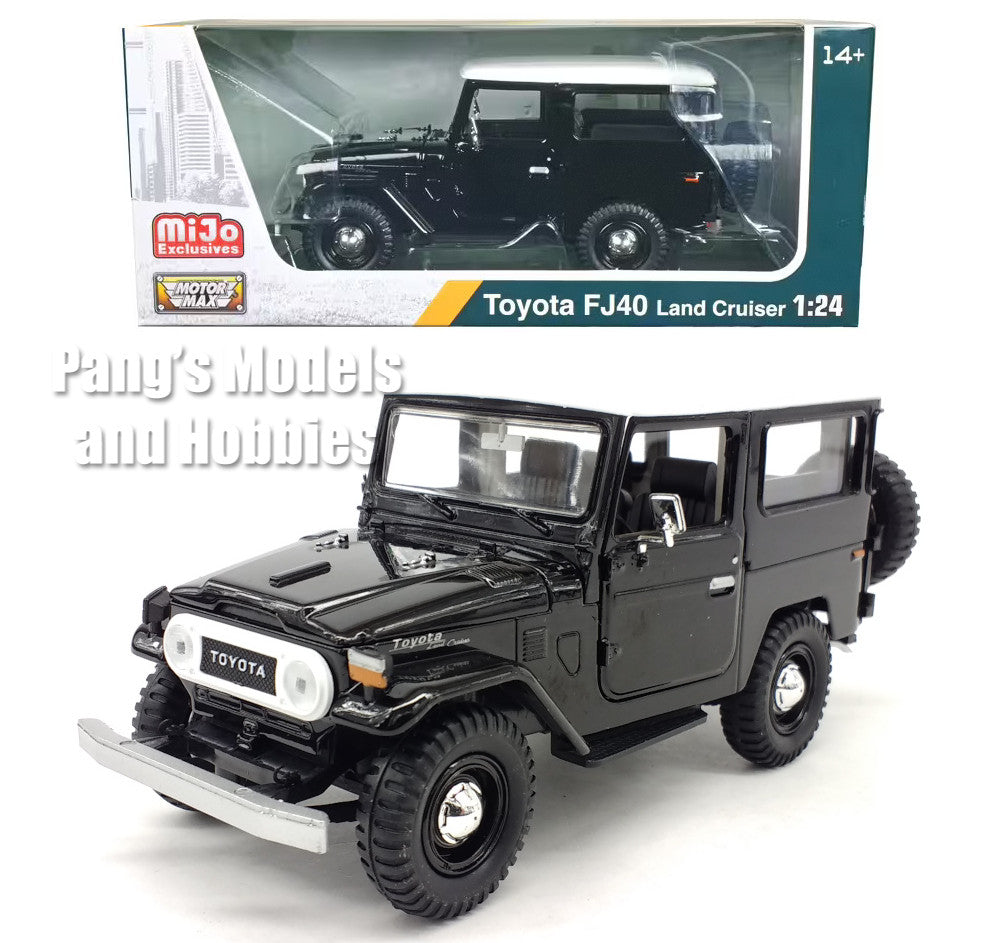 1960 Toyota FJ40 Land Cruiser  - Black - 1/24 Scale Diecast Metal Model by Motormax