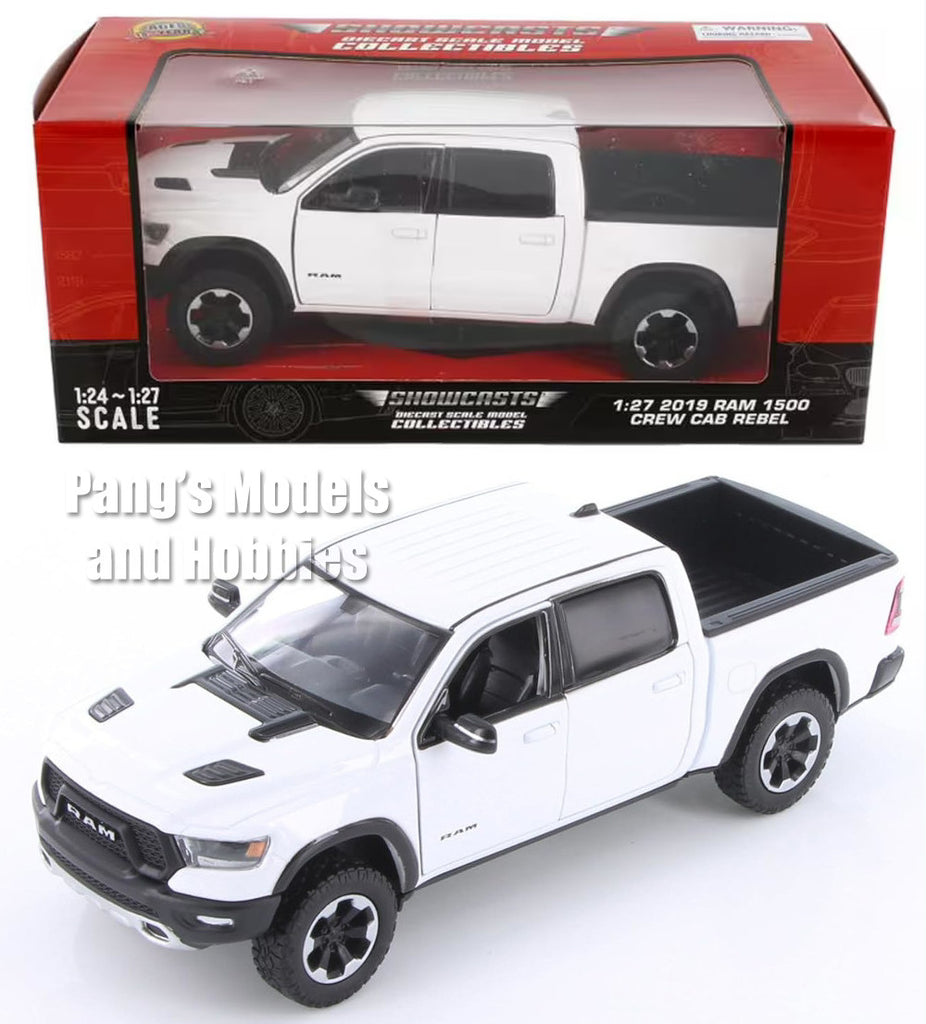 2019 Dodge Ram 1500 Crew Cab Rebel - WHITE -1/27 Diecast Metal Model by Showcasts