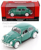 1966 Volkswagen VW Classic Beetle - GREEN - 1/24 Scale Diecast Metal Model by Showcasts w/ BOX
