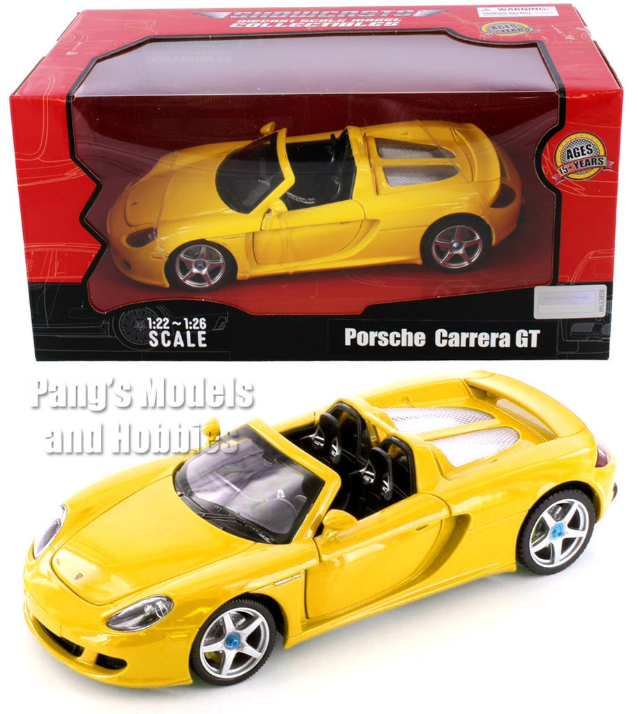 2003 Porsche Carrera GT 980 - YELLOW - 1/24 Diecast Metal Model by Showcasts