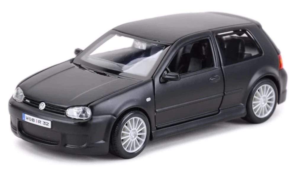 2003 Volkswagen VW Golf R32 - Flat Black - 1/24 Diecast Metal Model by Maisto