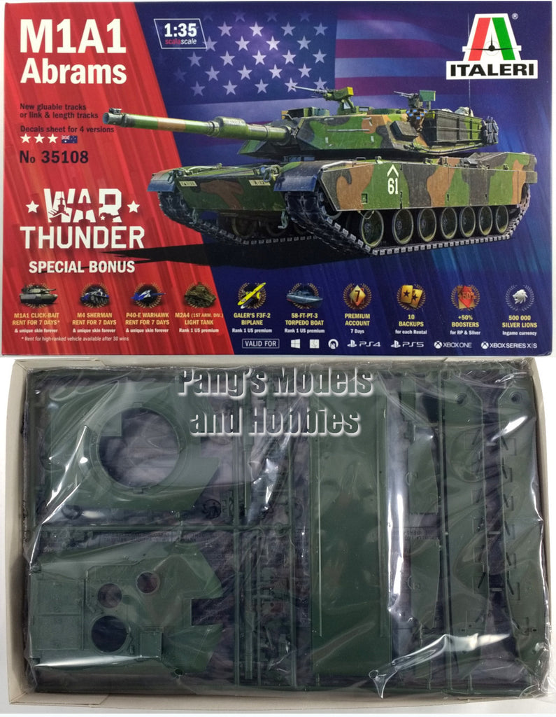 M1A1 Abrams "War Thunder" Special Bonus - US ARMY - 1/35 Scale Plastic Model Kit (Assembly Required) by Italeri