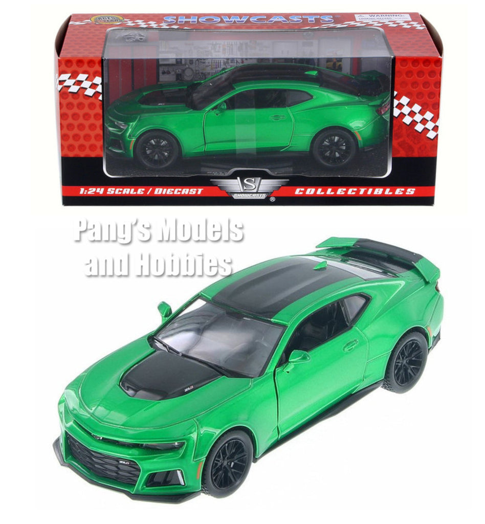 2017 Chevy Camaro ZL1 - GREEN -  1/24  Scale Diecast Metal Model by Showcasts with BOX
