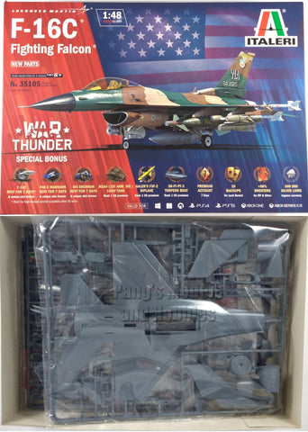 F-16C F-16 Fighting Falcon "War Thunder" Special Bonus - USAF - 1/48 Scale Plastic Model Kit (Assembly Required) by Italeri