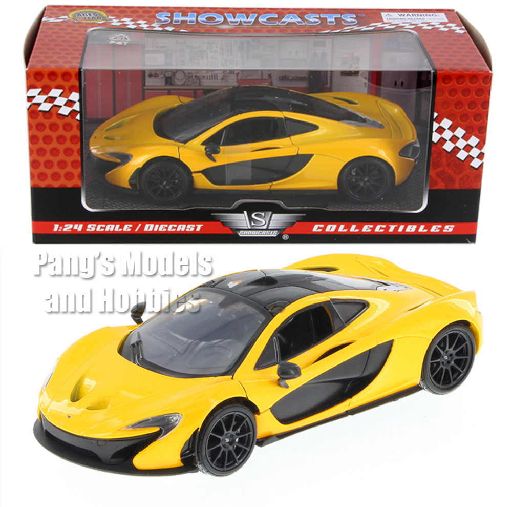 2013 McLaren - YELLOW - 1/24 Scale Diecast Metal Model by Showcasts w/ BOX
