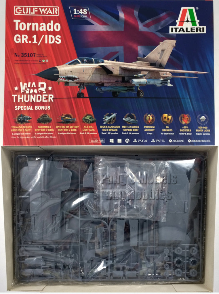 Tornado GR.1 IDS "War Thunder Special Bonus 1/48 Scale Plastic Model Kit (Assembly Required) by Italeri
